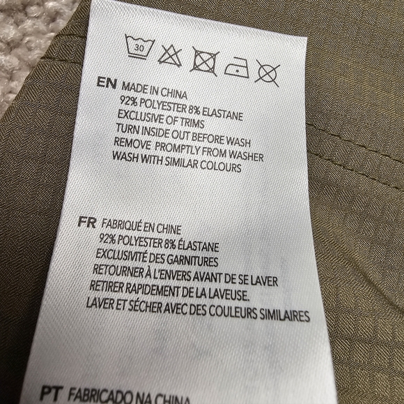 NWT Varley Martini Olive Green Office Tacoma Straight Pleat Pant Large - Picture 9 of 11